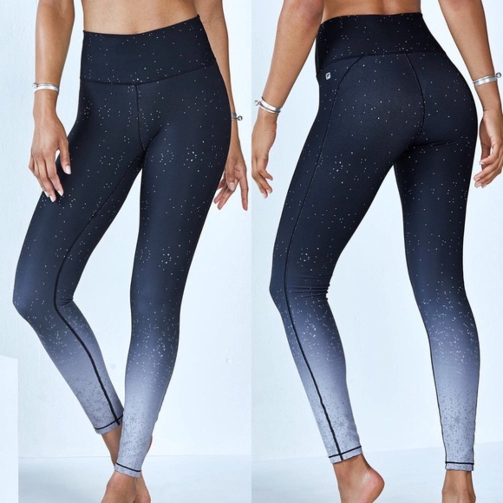 FABLETICS OMBRÉ REFLECTIVE STAR LEGGINGS SIZE XS